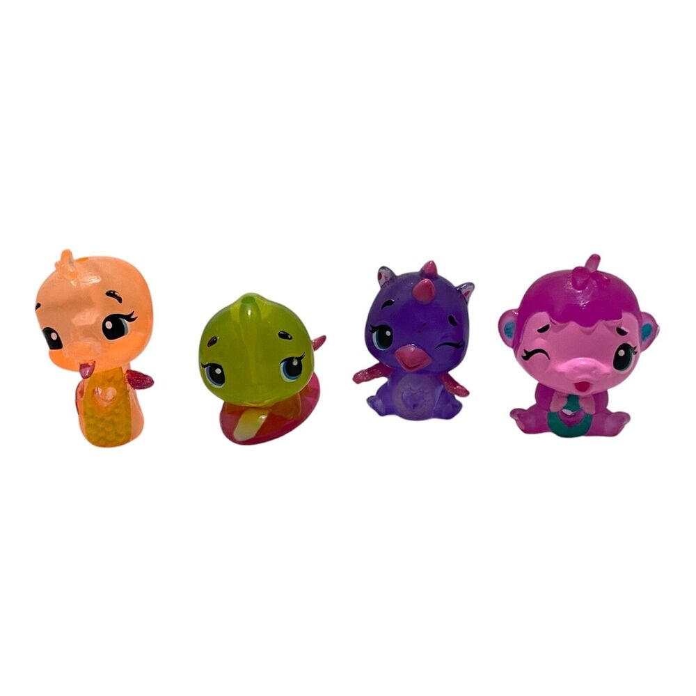 Hatchimals Lot of 4 Mini Figures Colleggtibles Toy Multicolor 1 Inch X 1 Inch